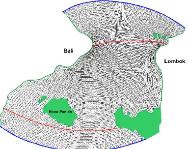 Figure  3.  The  computational  grid  121  ×  121  ×  71;  ∆ max =1340  m,  ∆ min =315  m