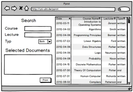 Figure 4.1: The search interface to be provided to the end user.
