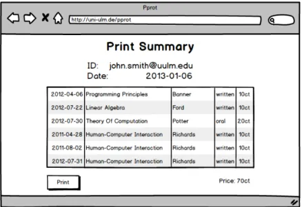 Figure 4.3: The Summary Interface lets a handler print the documents within in a collection, as well as view and modify its details.