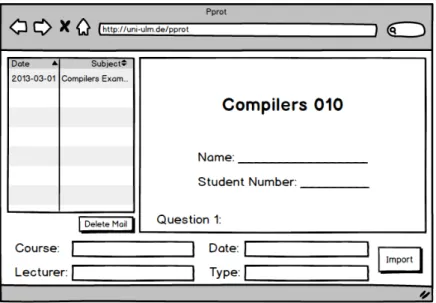 Figure 4.4: The Import Interface lets the administrator import documents to the system.