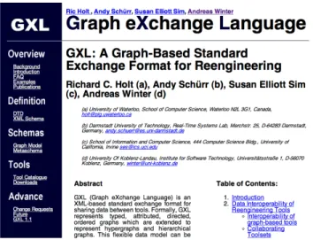 Figure 1. Example page from the old GXL site