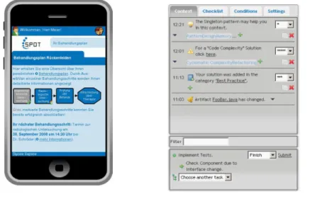 Fig. 2. SPOT project: Mobile client for