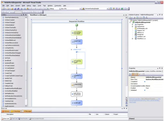 Abbildung 3.8.: Workflow Designer für Visual Studio 2005 [Cha06]