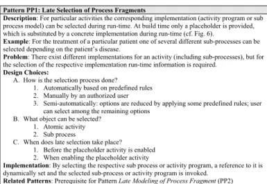 Fig. 6. Late Selection of Process Fragments (PP1)