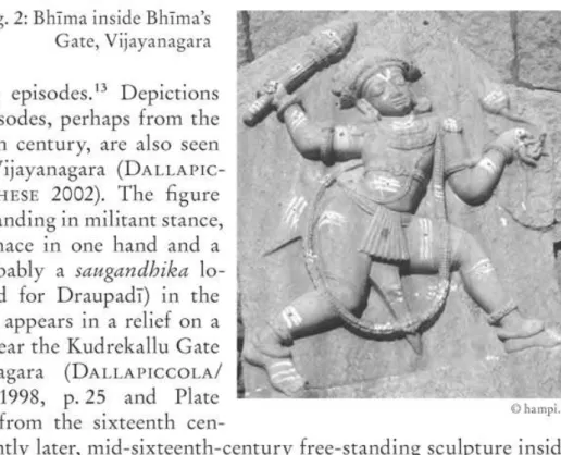 Fig . 2 : Bhima inside Bhima ' s Gate , Vijayanagara