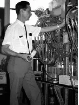 Figure 11. H. Göte Östlund preparing a gas sample for low-level counting analysis (mid-1960s).