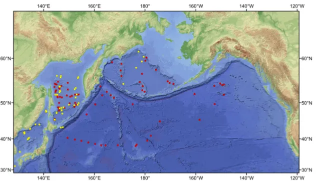 Figure 8. Sino–German Network of sites with high-quality sediment cores in the subarctic Pacific