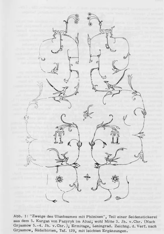 Abb. 1: &#34;Zweige des Ulunbaumes mit Phönixen&#34;, Teil einer Seidenstickerei