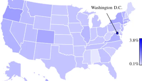 Figure 3: Number of registered WhatsApp and Signal accounts of US states and Washington D.C