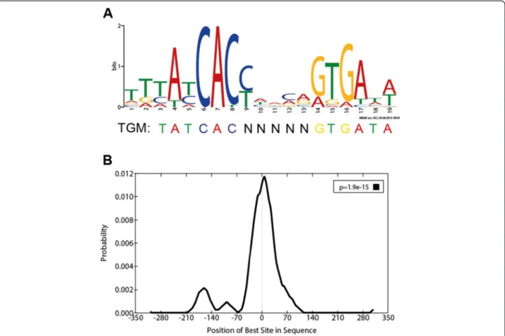 Fig. 4 TrmBL1 preferentially binds to TGM containing regions in the P. furiosus genome