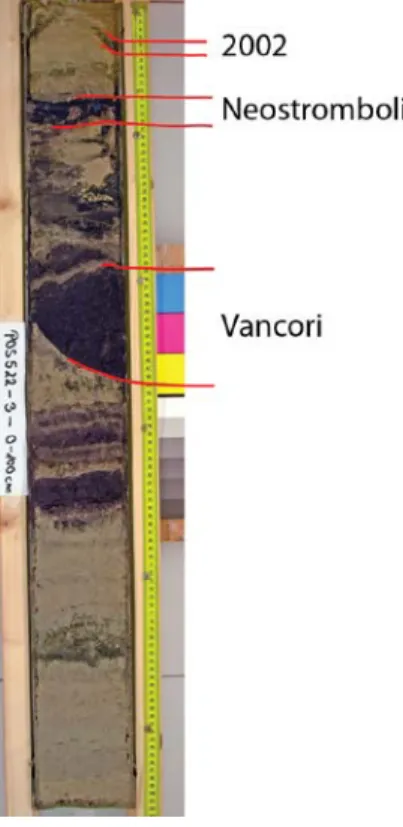 Fig. 8: W-E profile of core  across the northern plateau. 