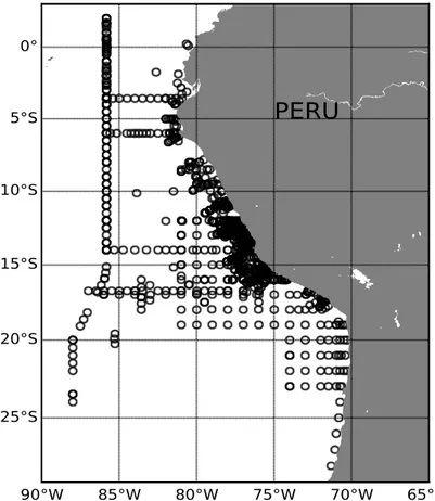 Fig. 1 Stations sampled from 2008 to 2019 cruises.