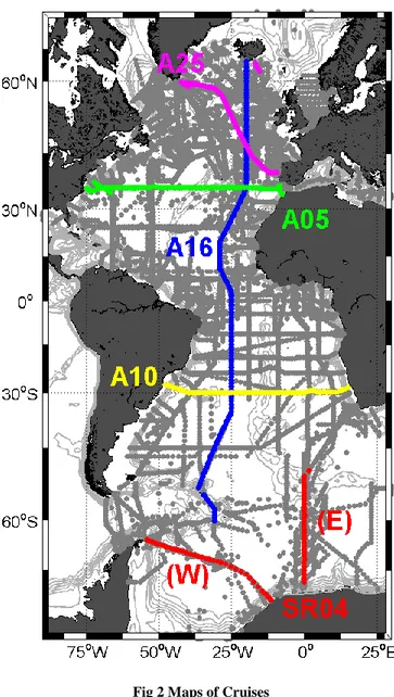 Fig 2 Maps of Cruises 