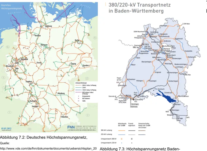 Abbildung 7.3: Höchstspannungsnetz Baden- Baden-Württemberg,  Quelle: EnBW