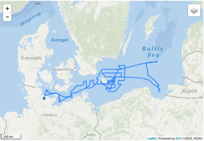 Figure 3.1 Cruise track of AL522 