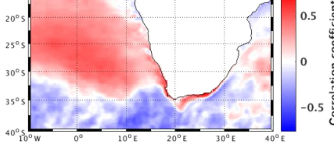 Figure 5. Meridional position of the maximum intensity of the westerlies in December–February derived from the COREv2  re-analysis and the MPI-ESM historical simulations r2 and r3.