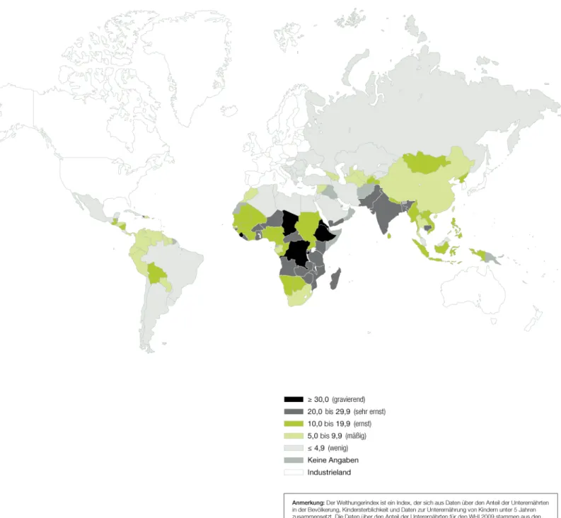 Abb. 3:  Welthungerindex 2009