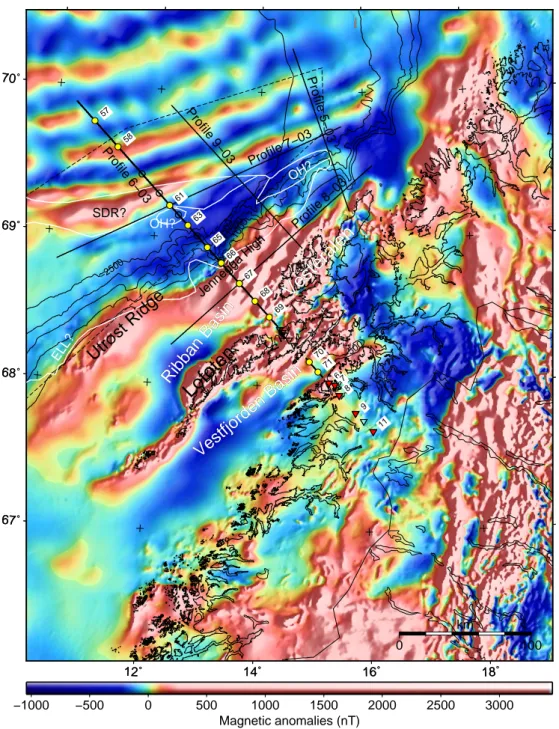 Figure 4: Regional magnetic anomalies (Olesen et al., 2007, 2010). Swedish data c  Geological Survey of Sweden.