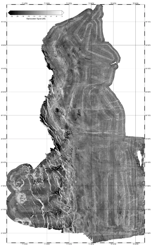 Fig.  19:  Map  of  backscatter  data  for  the  northern  and  central  study  areas