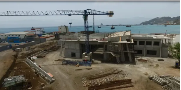 Fig. 1: Construction site of the Ocean Science Centre Mindelo (Photo: Björn Fiedler)