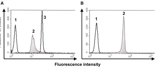 FIG. 7. FACS analysis of the reconstituted proteoliposome membrane. (A) Occlusion of the 1D4 antibody by lipid membrane reconstitution