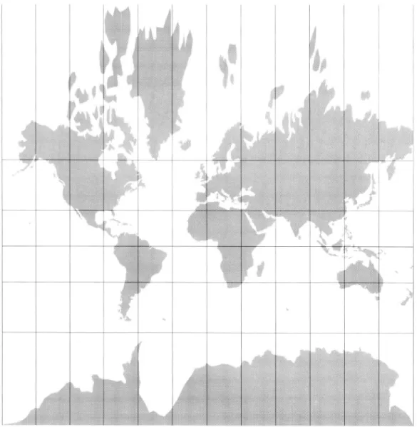 Abbildung  von  Mercator  (konforme  Zylinderabbildung) 