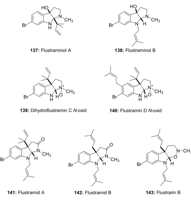 Abb. 15: Oxygenierte, tricyclische Sekundärmetaboliten aus dem Moostierchen Flustra foliacea