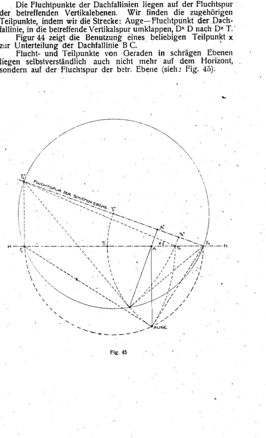 Figur 44 zeigt die Benutzung eines beliebigen Teilpunkt x