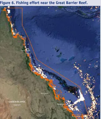 Figure 6. Fishing effort near the Great Barrier Reef. 