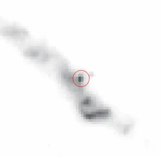 Figure 2.15: Location of IR-bright object (star) inside the jet 12:29:06.00 05.90 05.80 05.7006.102:03:00595857565554 53 52010212:29:06.0005.9005.8005.7006.102:03:005958575655545352010212:29:06.0005.9005.8005.7006.102:03:0059585756555453520102
