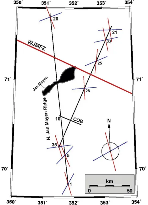 Fig. 14). The results suggest the presence of S-wave anisotropy with the fast component along the Jan Mayen Ridge