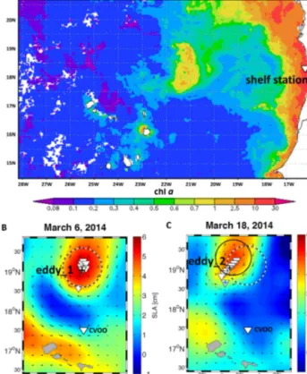 Figure 1. (a) MODIS-Aqua 4 km monthly mean chl a distribution in the ETNA (mg m −3 ) in November 2013