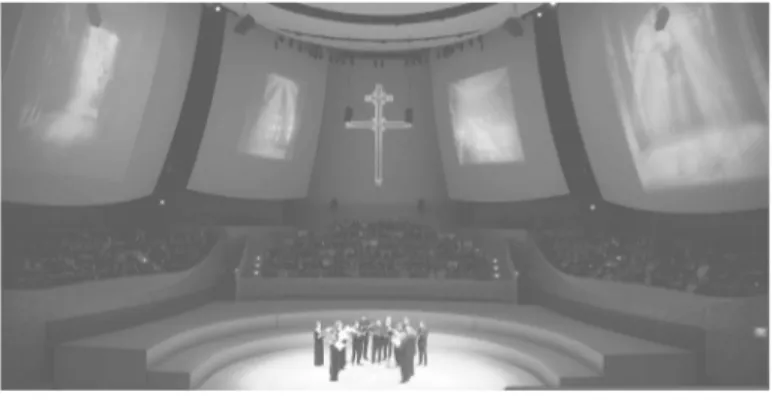 Abb. 1: Das Konzert „Hagia Sophia Re-imagined“, aufgeführt von  Cappella Romana und auralisiert von Icons of Sound am 4