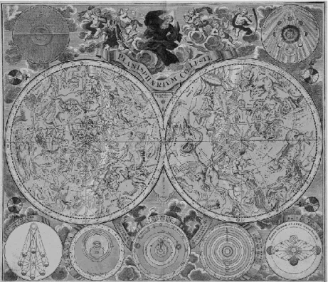 Abb. 2 Sternkarte Melchior Rein ca. 1720. Stiftsbibliothek Melk Fragm. 214. 