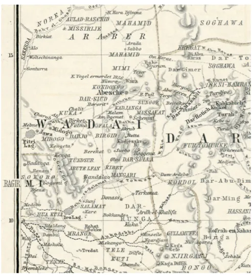 Abb. 5  Afrika, Blatt 4 (Ausschnitt) in „Adolf Stieler’s Hand-Atlas über alle Theile der Erde  und über das Weltgebäude“, 1899
