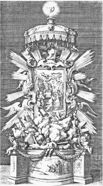 Abb. 2: Pietro Santi Bartoli, Festapparat der Lepanto-Prozession  der römischen Rosenkranzbru der schaft im Heiligen Jahr 1675, 