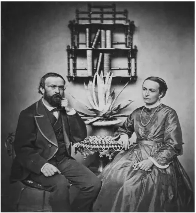 Abb. 13: Agostino Garbald (1829–1909), hier mit seiner Frau  Johanna,  war in Castasegna 51 Jahre lang meteorologischer Beobachter: von  1858 bis 1863 für das bündnerische Messnetz, anschliessend bis 1909  für das schweizerische