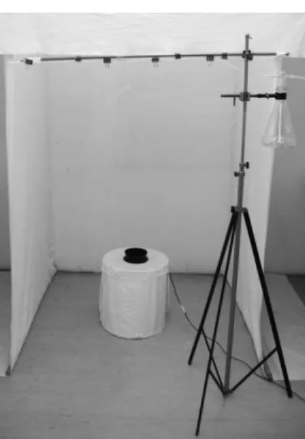 Fig.  3.1:  Room  test  set-up  with  repellent-dispensing  system  and  BG-Sentinel trap.
