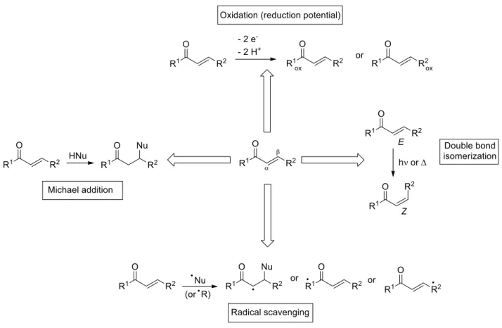 Figure 4: Possible reactivities of ,-unsaturated compounds. 2