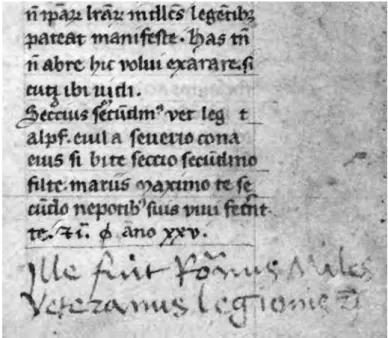 Abb. 1: CC Cim. 3, fol. 1 rb  (Ausschnitt; vgl. Taf. 1) 