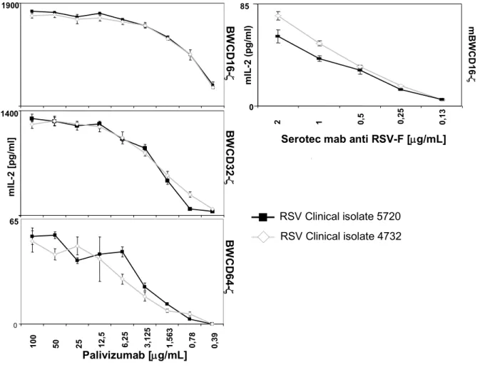 Figure 2.5: The humanized antibody Palivizumab directed against the RSV- RSV-F protein activates the BWRSV-FcγR-ζ transfectants very efficiently