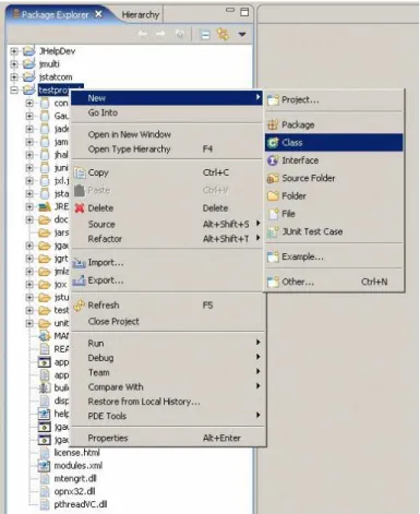 Figure 2.4: Creating a new class