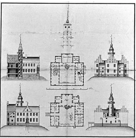 Abb. 1: Diese Risse zeigen die Wandesburg im Jahre 1743 so gut wie unverändert. 