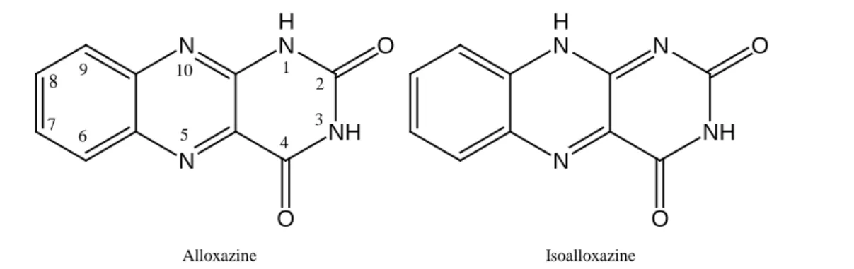 Figure 1. Structural formulae of alloxazine and its tautomer isoalloxazine (see for example [11])