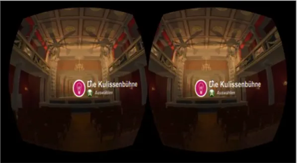 Abbildung  4:  3D-­‐‑Szene  aus  Perspektive  der  Virtual-­‐‑Reality-­‐‑Brille  Oculus  Rift