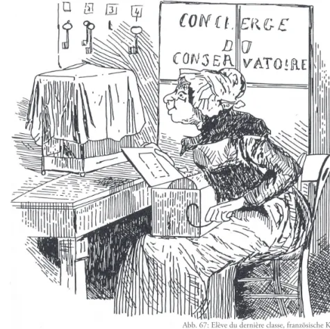 Abb. 67: Elève du dernière classe, französische Karikatur aus  dem 19. Jahrhundert