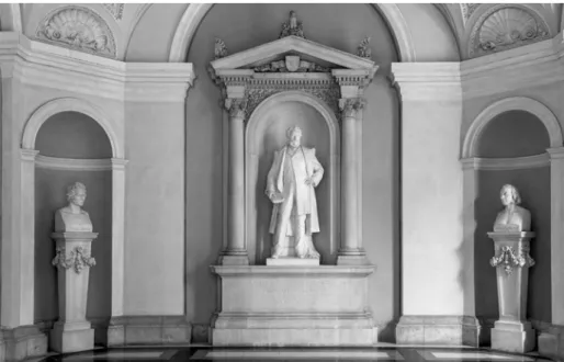 Abbildung 1: Carl Kundmann, Denkmal für Leo Graf Thun und Hohenstein, Franz Exner und  Hermann Bonitz, Arkadenhof der Universität Wien, Nr