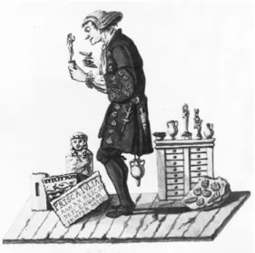 Abb. 6: Karikatur von Johann Jakob d’Annone von  Daniel Burckhardt-Wildt.