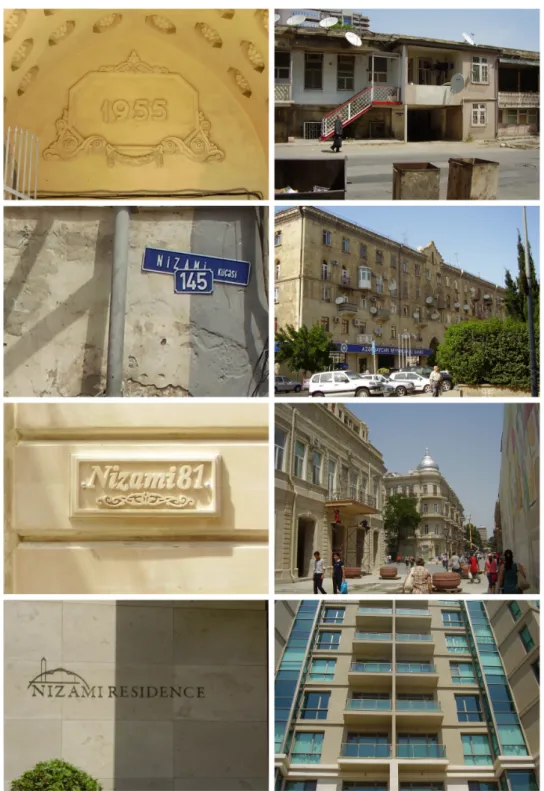 Illustration 2: Looking for Zone Speciﬁc Details Along the Nizami Street: Street Signs and Inscriptions