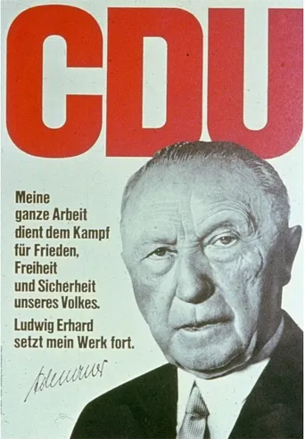 Abbildung 3: Wahlplakat der CDU für Konrad Adenauer, 1965,  Hochformat, versch. Größen